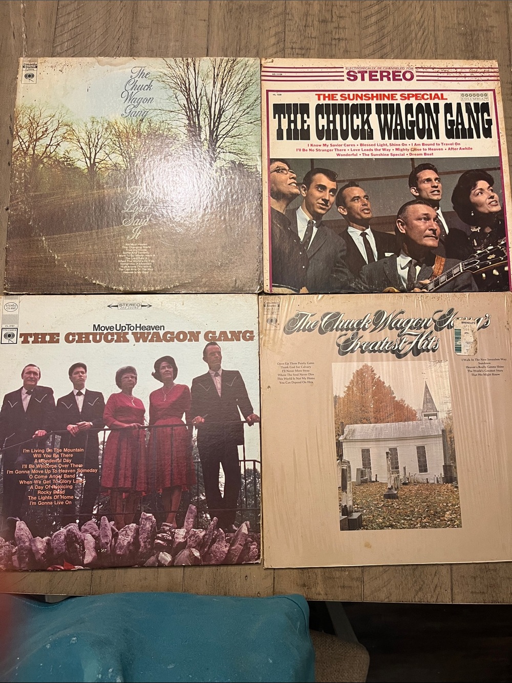 The Chuck Wagon Gang Vinyl Record Lot - Four Albums - Brown / Cream